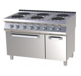 6 főzőlapos RedFox elektromos tűzhely elektromos, statikus sütővel